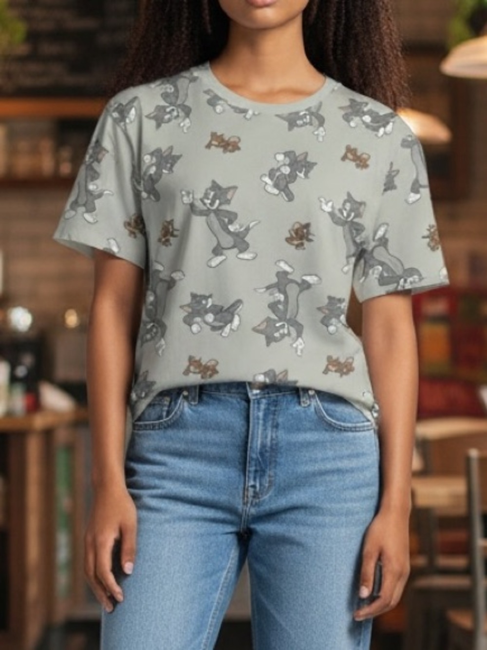 Love Tribe Women’s Tom & Jerry Print Graphic Tee, Small